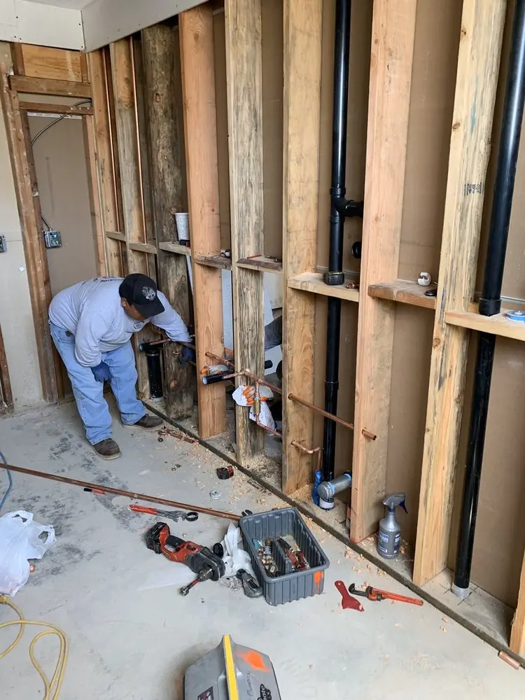 Commercial rough-in plumbing for Water Heater Replacement in South Merrywoods